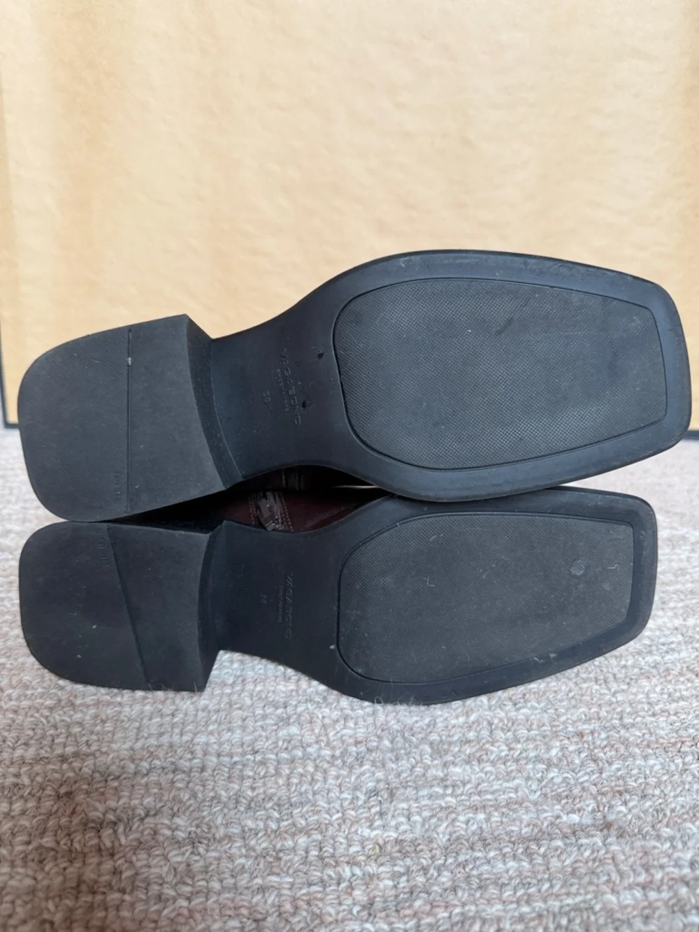 Vagabond Dark Brown Leather Square-Toe Ankle Boots - Picture 5 of 5